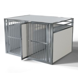 Cage Double Inox - Chien Taille L