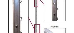 Piquet à linguets 2.1M Z275 1.5mm - METANOR