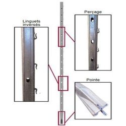 Piquet à linguets 2.7M Z275 1.8mm - METANOR