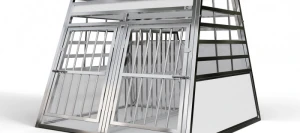 Cage Double Inox + Rangement - Chien Taille M