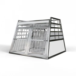 Cage Double Inox + Rangement - Chien Taille M