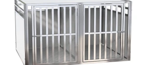 Cage Double Pro Inox - Chien Taille XXXL