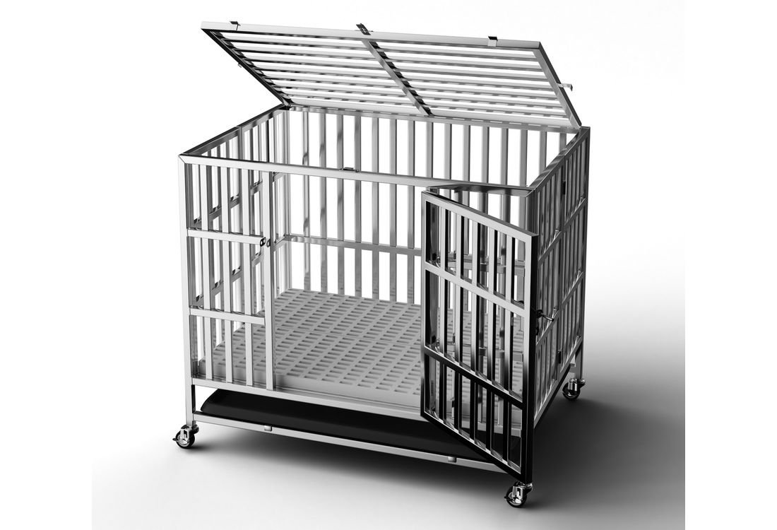 Cage Pliante Inox - Chien Taille M-L-XL